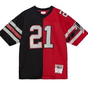 NWT Mitchell & Ness NFL Split Legacy Jersey Atlanta Falcons Deion Sanders 1989